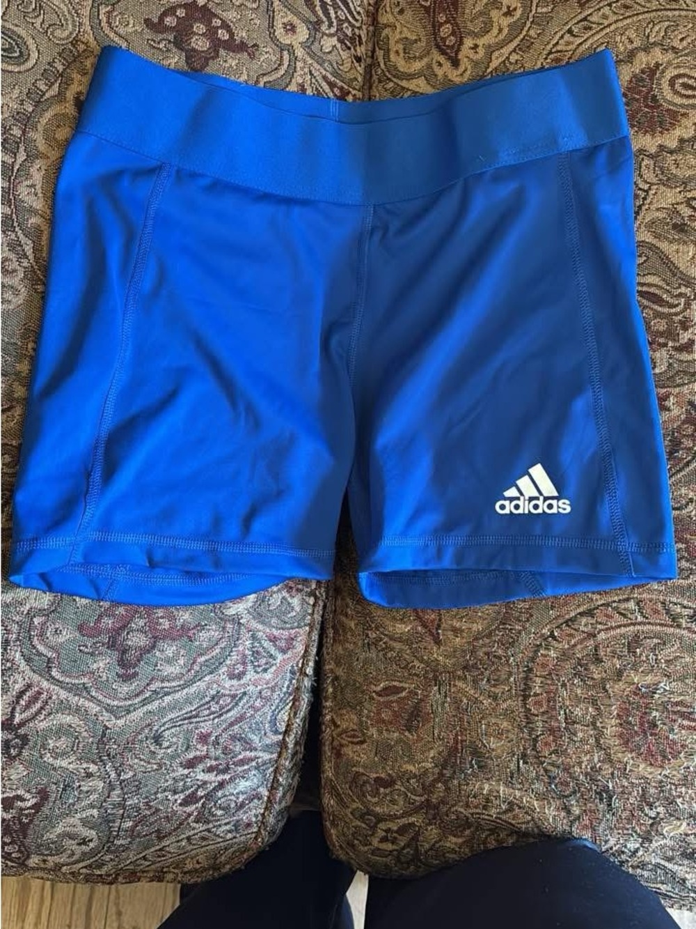 adidas Women's Royal Blue Bike Shorts with Logo